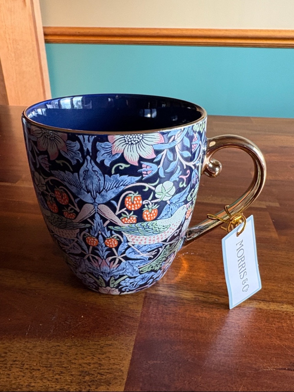 William Morris Design Premium Porcelain Flower Bird Mug